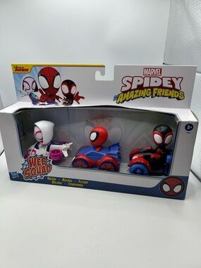MARVEL Spidey & His Amazing Friends Web Squad 3-Pack - White, Red, Blue, Black